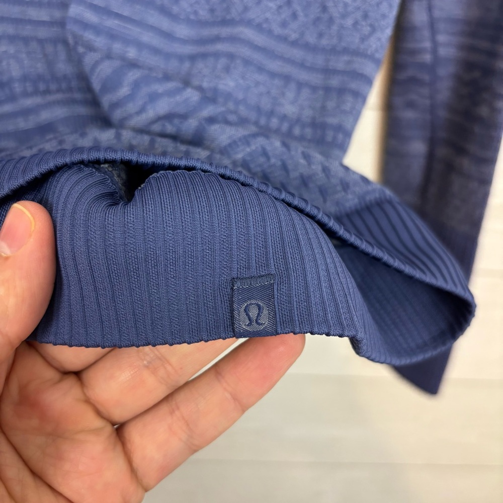 Lululemon Rest Less Pullover Hoodie Blue/White Size 6 - Picture 5 of 8